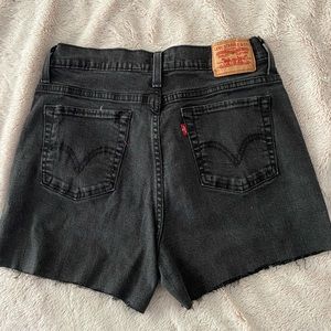 Levi’s 512 black denim shorts